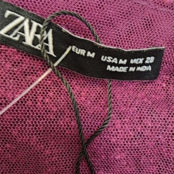 Zara Spaghetti Straps Beaded Cropped Top - Picture 6 of 9